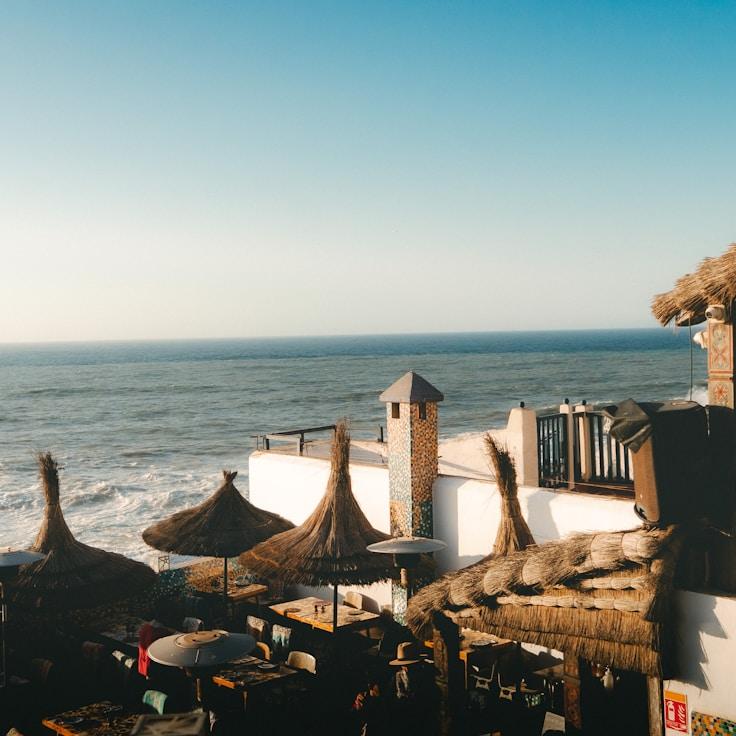 Entertainment zone at night in United States